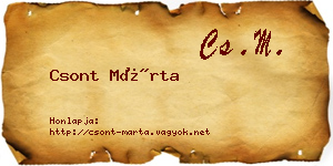 Csont Márta névjegykártya